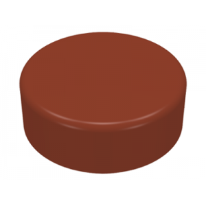 Tegel, Rond 1x1 Reddish Brown